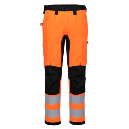 CD848 - WX2 ECO Hi-Vis Stretch Arbeitsbundhose Orange/Schwarz