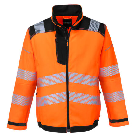 T500 - PW3 Hi-Vis Arbeitsjacke Orange/Schwarz