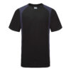 CD811 - WX2 Leichtes Baumwoll-T-Shirt S/S Schwarz/Marine Groß