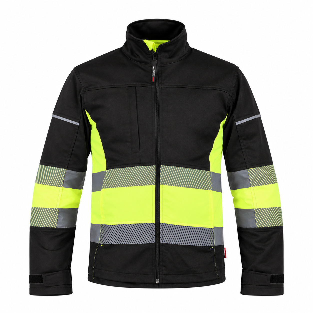 BAX-J BY Warnschut Solftshell Jacke Gelb/Schwarz