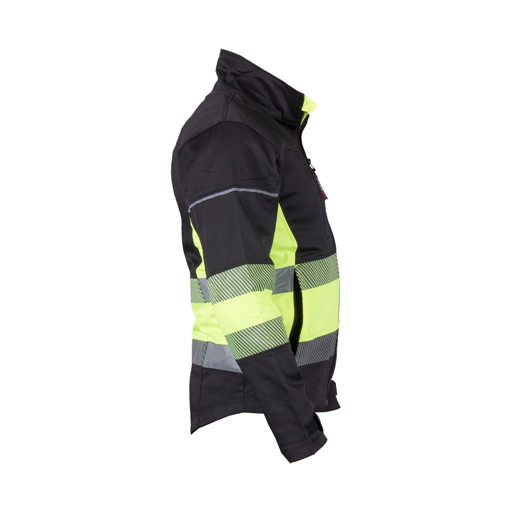 BAX-J BY Warnschut Solftshell Jacke Gelb/Schwarz - Image 3